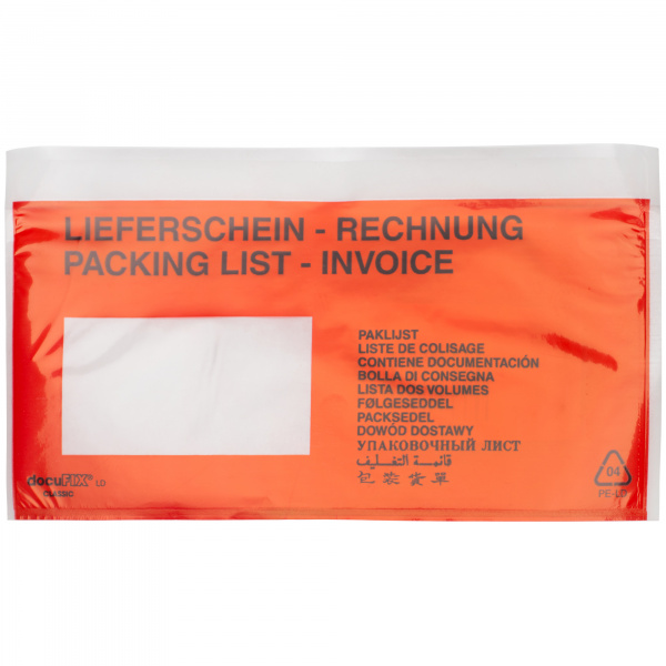 Dokumententaschen DIN lang rot